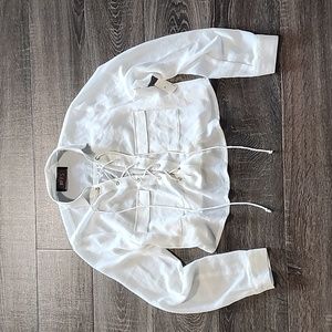 ❄️ WFFS lace up Cropped Blouse ❄️